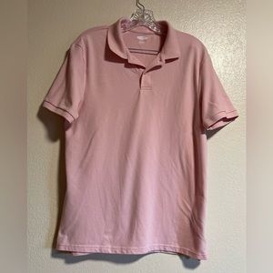 Old Navy Mens Polo Shirt Size M Built In Flex Pink Short Sleeve